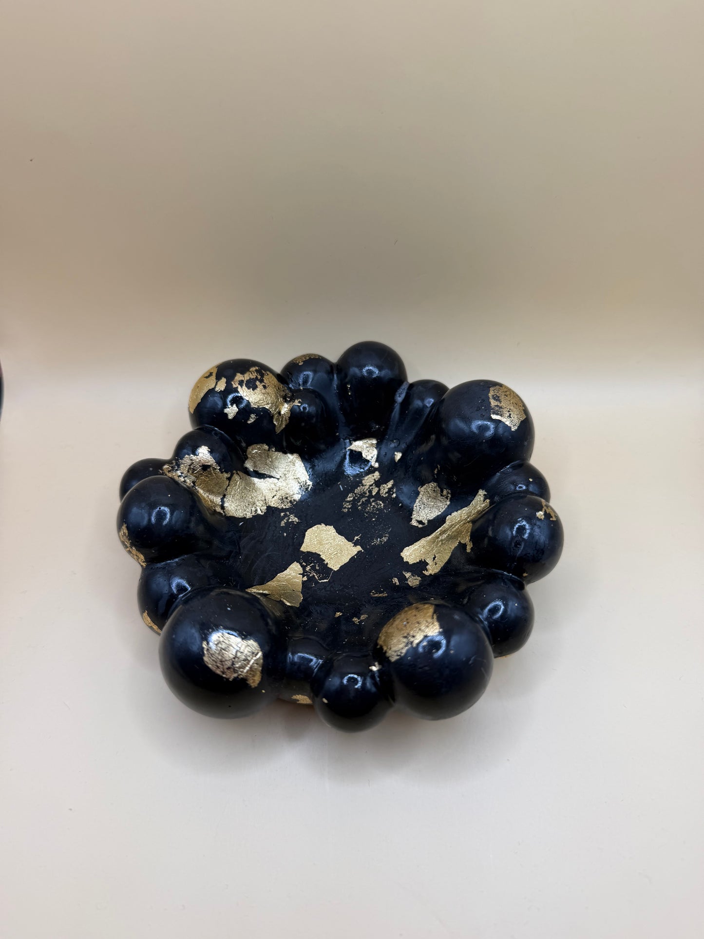 Black & Gold Ring Dish •