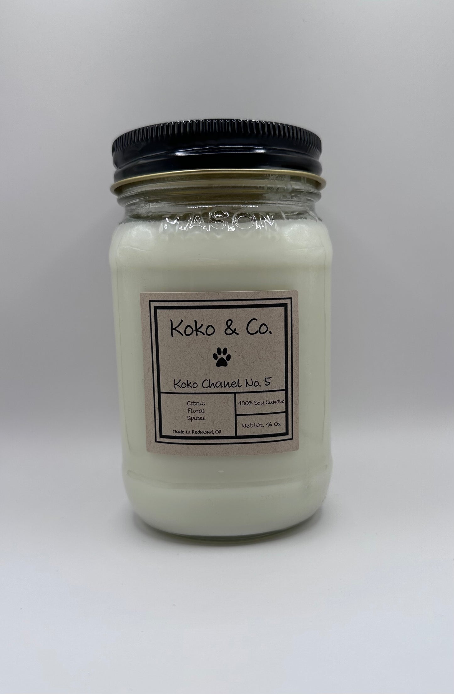 Koko Chanel #5 - Mason Jar 16oz