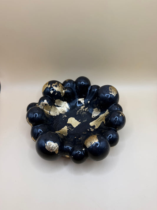 Black & Gold Ring Dish •