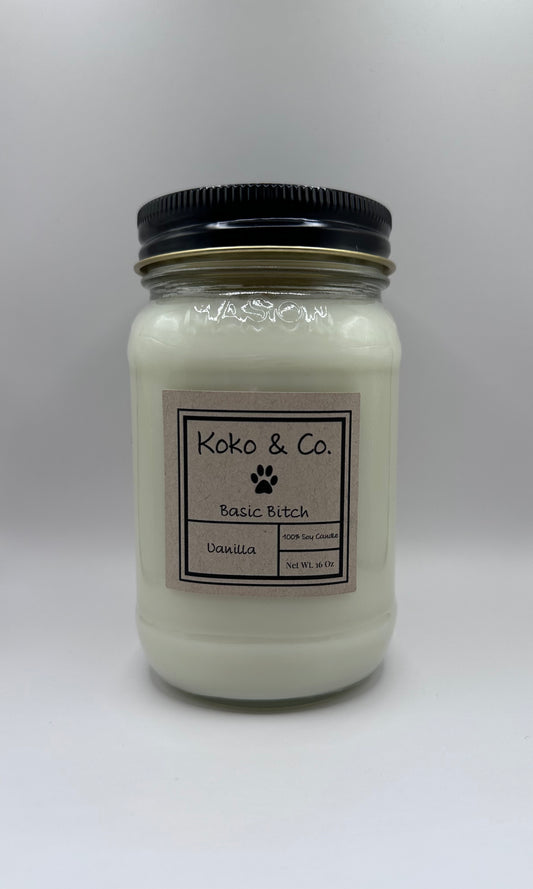 Basic Bitch 16 oz. Mason Jar