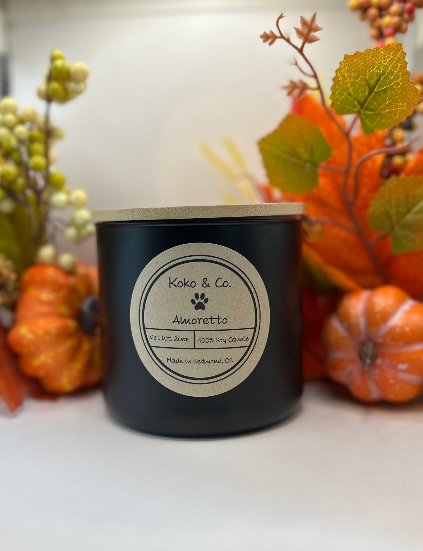 Amoretto - 3 Wick 20oz Black Tumbr