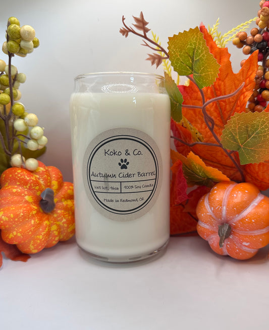 Autumn Cider Barrel - 16oz Beer Can