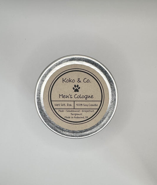 8oz Silver Tin- Men’s Cologne